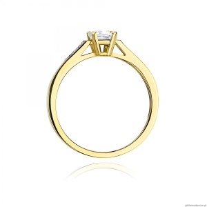 Pierścionek W0078 Diament Laboratoryjny 0,60ct żółte złoto