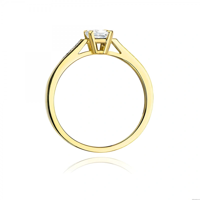 Pierścionek W0078 Diament Laboratoryjny 0,60ct żółte złoto