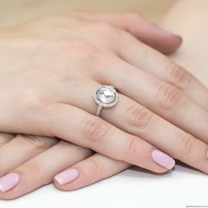 Pierścionek W0080 Diament Laboratoryjny 1,90ct różowe złoto
