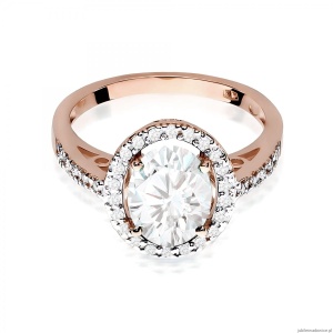 Pierścionek W0080 Diament Laboratoryjny 1,90ct różowe złoto