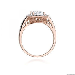 Pierścionek W0080 Diament Laboratoryjny 1,90ct różowe złoto