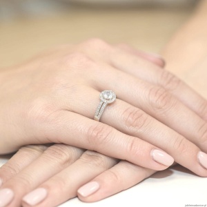 Pierścionek W0087 Diament Laboratoryjny 0,50ct białe złoto