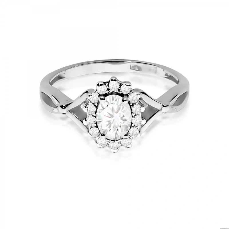 Pierścionek W0182 Diament laboratoryjny 0,40ct białe złoto
