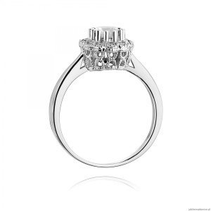 Pierścionek W0284 Diament laboratoryjny 0,50ct białe złoto