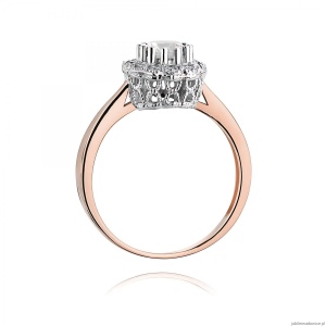 Pierścionek W0284 Diament laboratoryjny 0,50ct różowe złoto