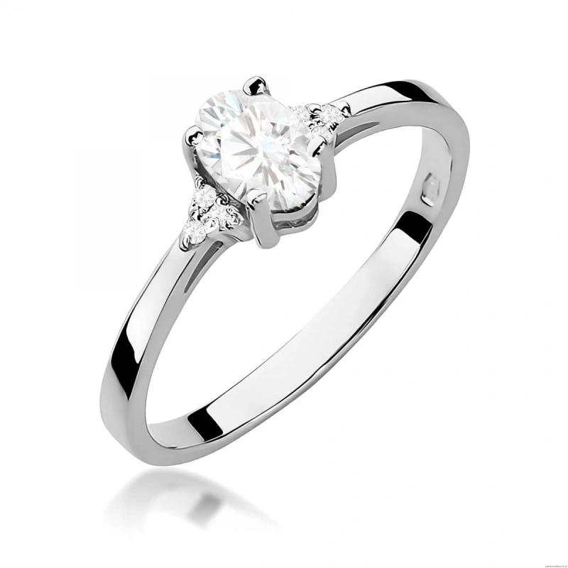 Pierścionek W0301 Diament laboratoryjny 0,40ct białe złoto
