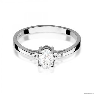 Pierścionek W0301 Diament laboratoryjny 0,40ct białe złoto
