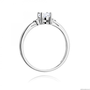 Pierścionek W0301 Diament laboratoryjny 0,40ct białe złoto