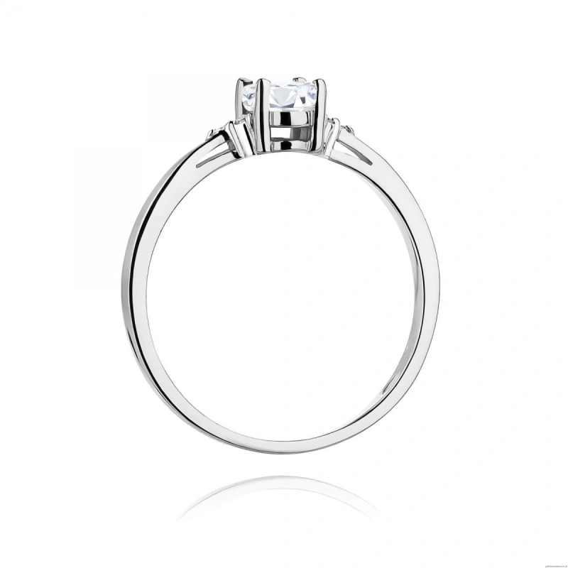 Pierścionek W0301 Diament laboratoryjny 0,40ct białe złoto