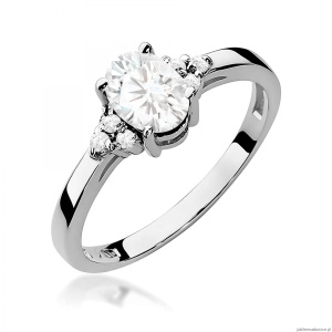 Pierścionek W0308 Diament laboratoryjny 0,70ct białe złoto