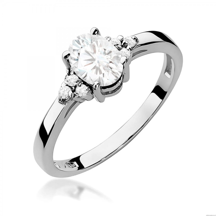 Pierścionek W0308 Diament laboratoryjny 0,70ct białe złoto