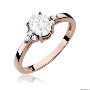 Pierścionek W0308 Diament laboratoryjny 0,70ct różowe złoto
