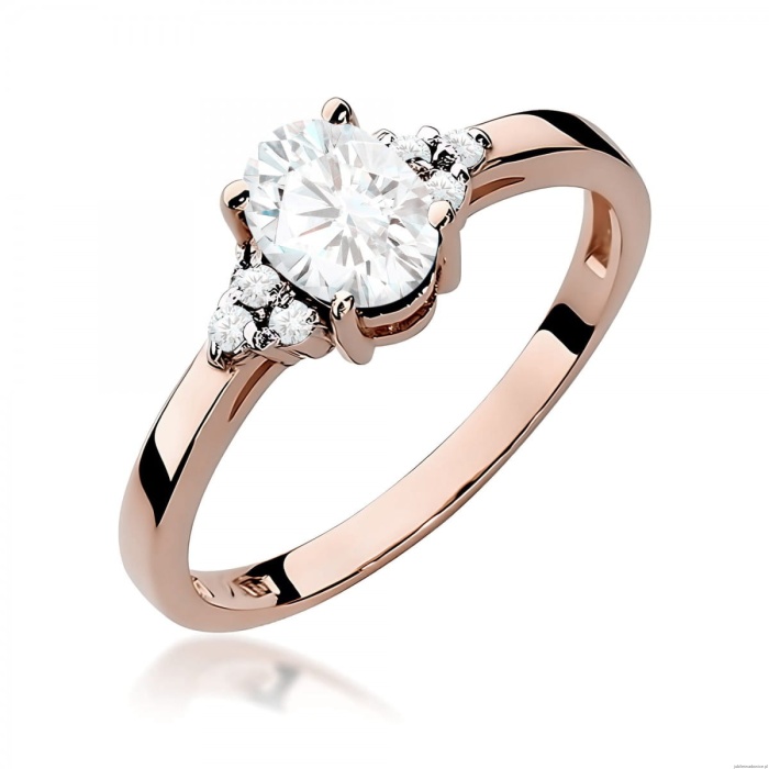 Pierścionek W0308 Diament laboratoryjny 0,70ct różowe złoto