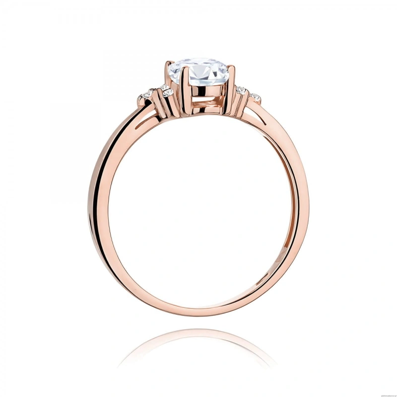 Pierścionek W0308 Diament laboratoryjny 0,70ct różowe złoto