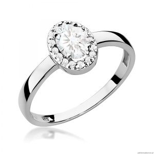 Pierścionek W0330 Diament laboratoryjny 0,40ct białe złoto