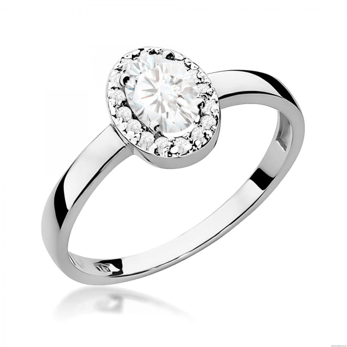 Pierścionek W0330 Diament laboratoryjny 0,40ct białe złoto