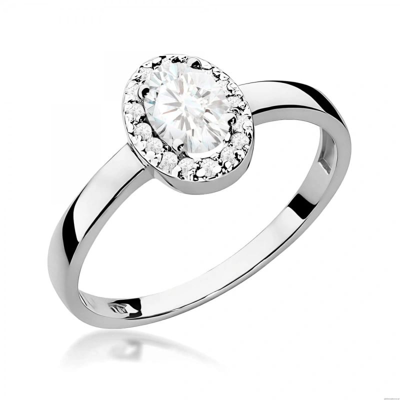 Pierścionek W0330 Diament laboratoryjny 0,40ct białe złoto