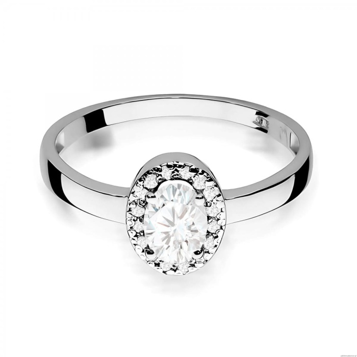 Pierścionek W0330 Diament laboratoryjny 0,40ct białe złoto