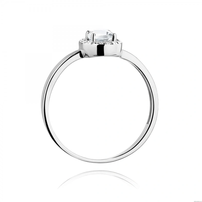 Pierścionek W0330 Diament laboratoryjny 0,40ct białe złoto