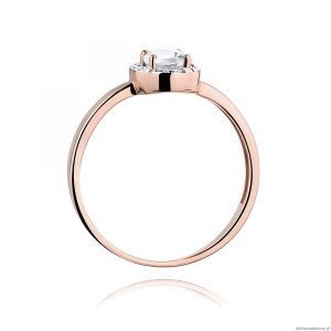 Pierścionek W0330 Diament laboratoryjny 0,40ct różowe złoto