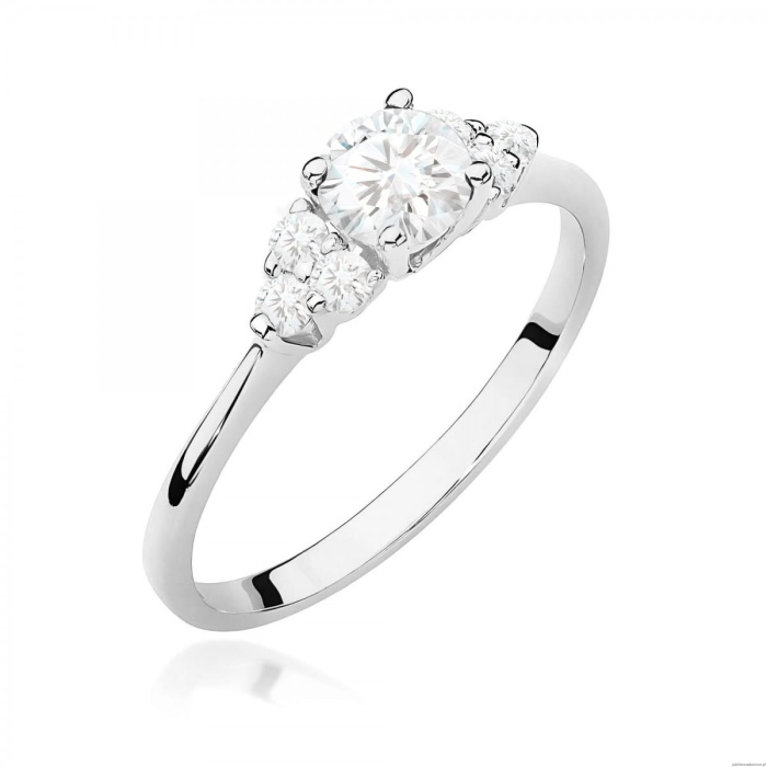 Pierścionek W0451 Diament laboratoryjny 0,50ct białe złoto