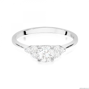 Pierścionek W0451 Diament laboratoryjny 0,50ct białe złoto