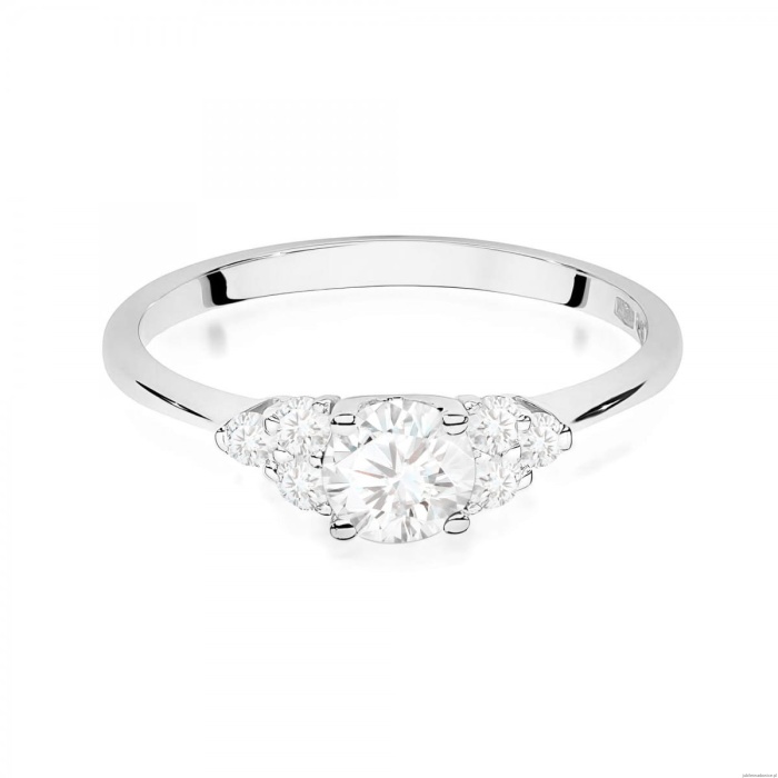 Pierścionek W0451 Diament laboratoryjny 0,50ct białe złoto