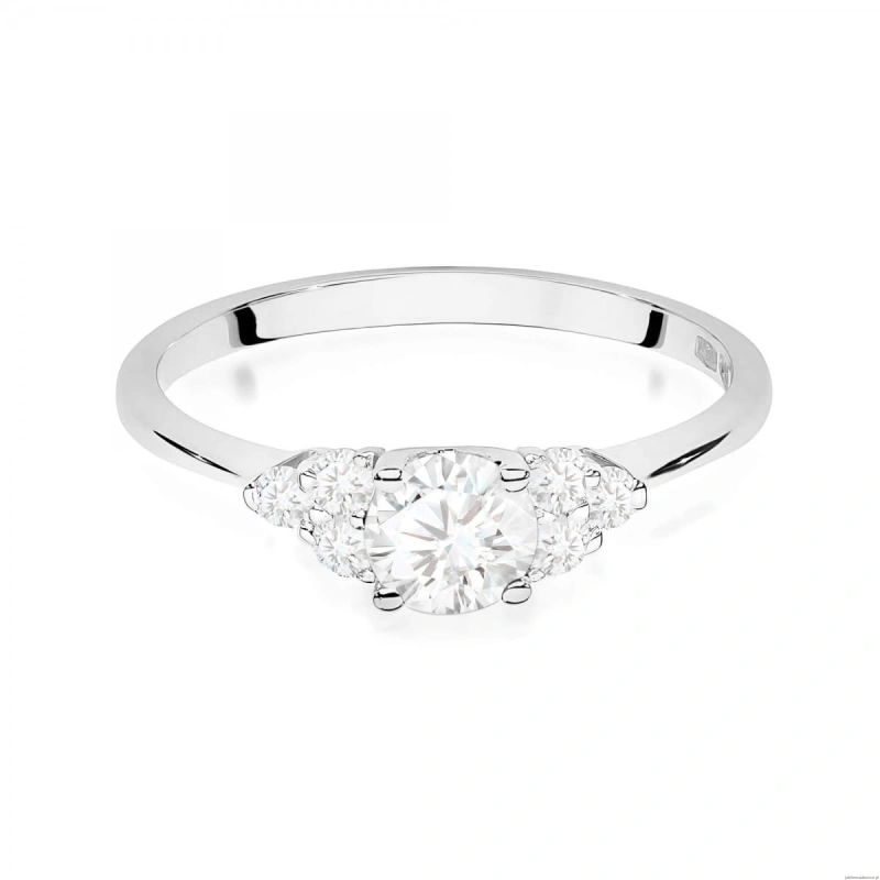 Pierścionek W0451 Diament laboratoryjny 0,50ct białe złoto