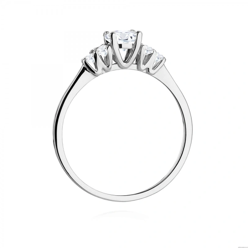 Pierścionek W0451 Diament laboratoryjny 0,50ct białe złoto