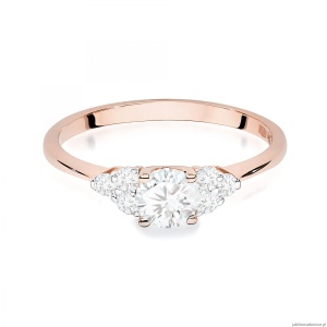 Pierścionek W0451 Diament laboratoryjny 0,50ct różowe złoto