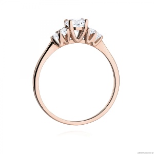 Pierścionek W0451 Diament laboratoryjny 0,50ct różowe złoto