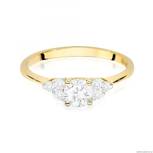 Pierścionek W0451 Diament laboratoryjny 0,50ct żółte złoto