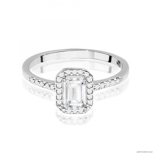 Pierścionek W0575 Diament laboratoryjny 0,60ct białe złoto