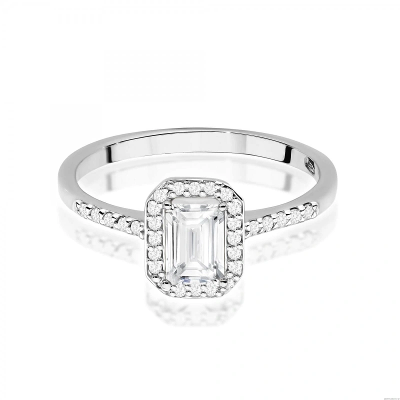 Pierścionek W0575 Diament laboratoryjny 0,60ct białe złoto