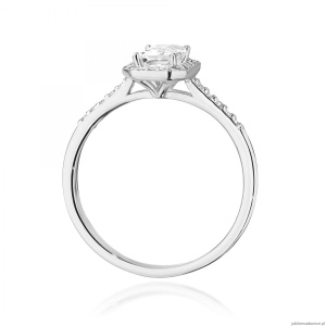 Pierścionek W0575 Diament laboratoryjny 0,60ct białe złoto