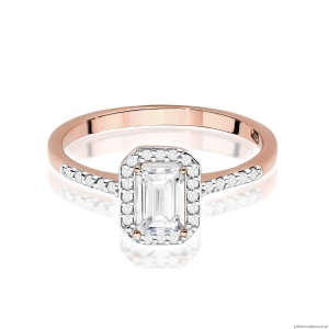 Pierścionek W0575 Diament laboratoryjny 0,60ct różowe złoto
