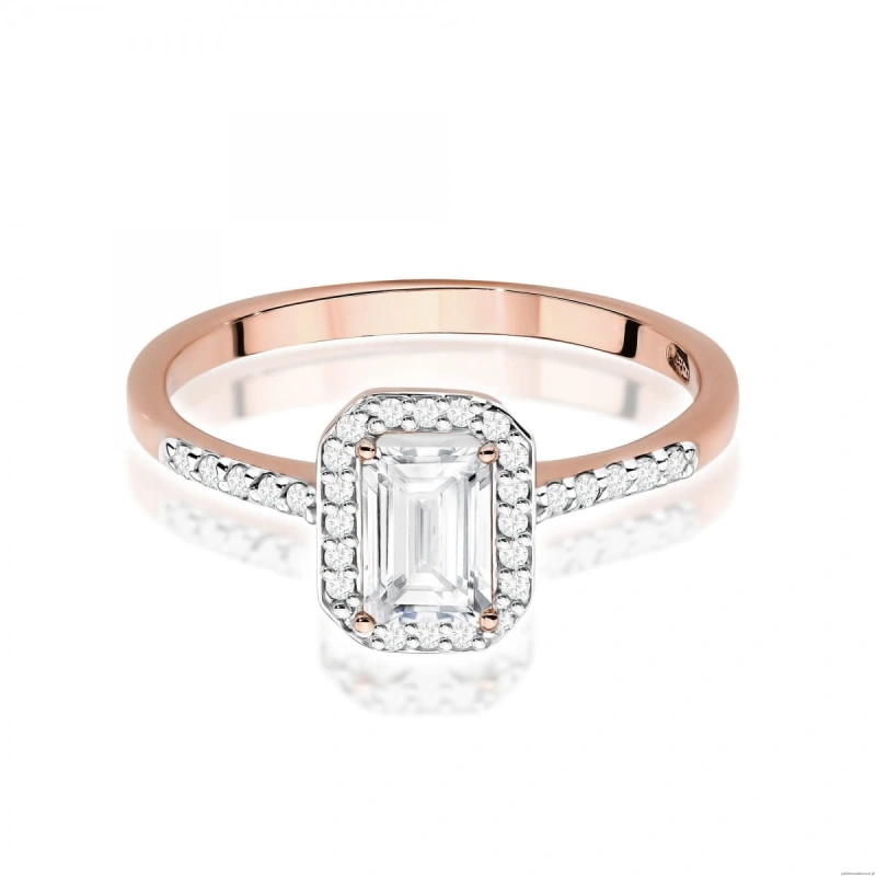 Pierścionek W0575 Diament laboratoryjny 0,60ct różowe złoto