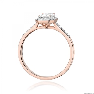 Pierścionek W0575 Diament laboratoryjny 0,60ct różowe złoto