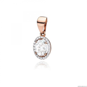 Zawieszka Z0080 Diament Laboratoryjny 1,90ct różowe złoto