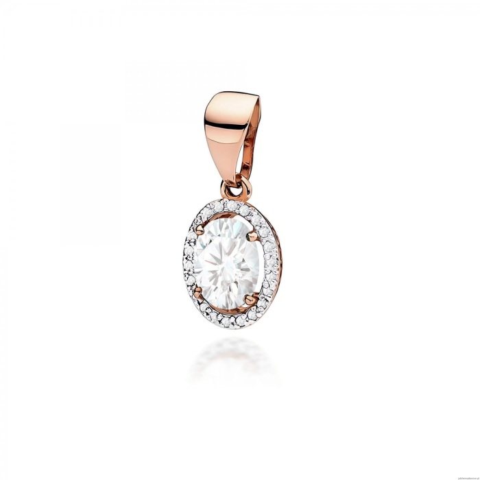 Zawieszka Z0080 Diament Laboratoryjny 1,90ct różowe złoto