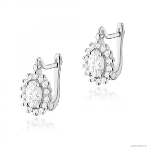 Kolczyki K0182 Diament Laboratoryjny  2 x 0,40ct białe złoto