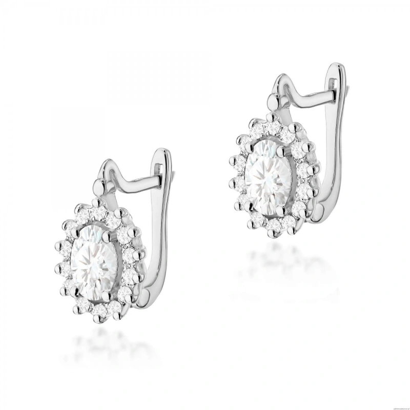 Kolczyki K0182 Diament Laboratoryjny  2 x 0,40ct białe złoto