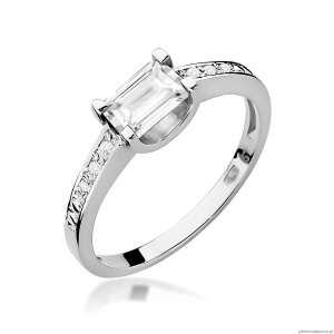Pierścionek W0105 Diament Laboratoryjny 0,60ct białe złoto