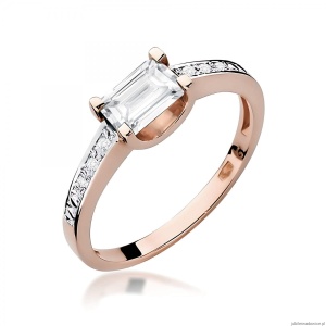 Pierścionek W0105 Diament Laboratoryjny 0,60ct różowe złoto