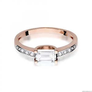 Pierścionek W0105 Diament Laboratoryjny 0,60ct różowe złoto