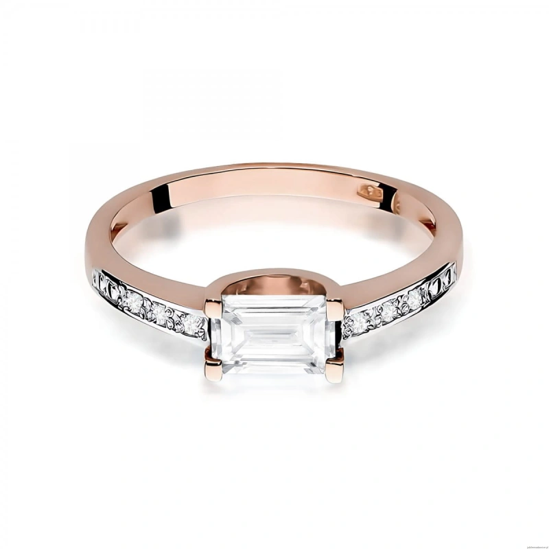 Pierścionek W0105 Diament Laboratoryjny 0,60ct różowe złoto