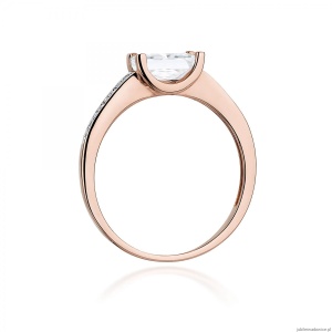 Pierścionek W0105 Diament Laboratoryjny 0,60ct różowe złoto