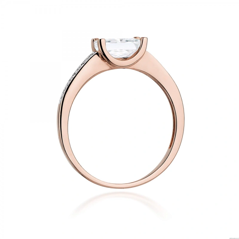 Pierścionek W0105 Diament Laboratoryjny 0,60ct różowe złoto