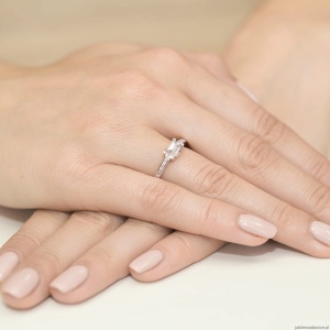 Pierścionek W0105 Diament Laboratoryjny 0,60ct różowe złoto