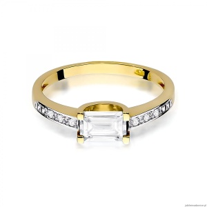 Pierścionek W0105 Diament Laboratoryjny 0,60ct żółte złoto